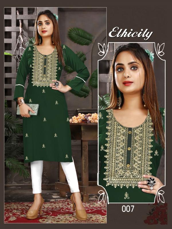 Trendy Ethnicity rayon designer Fancy Wear Designer Kurti Collection